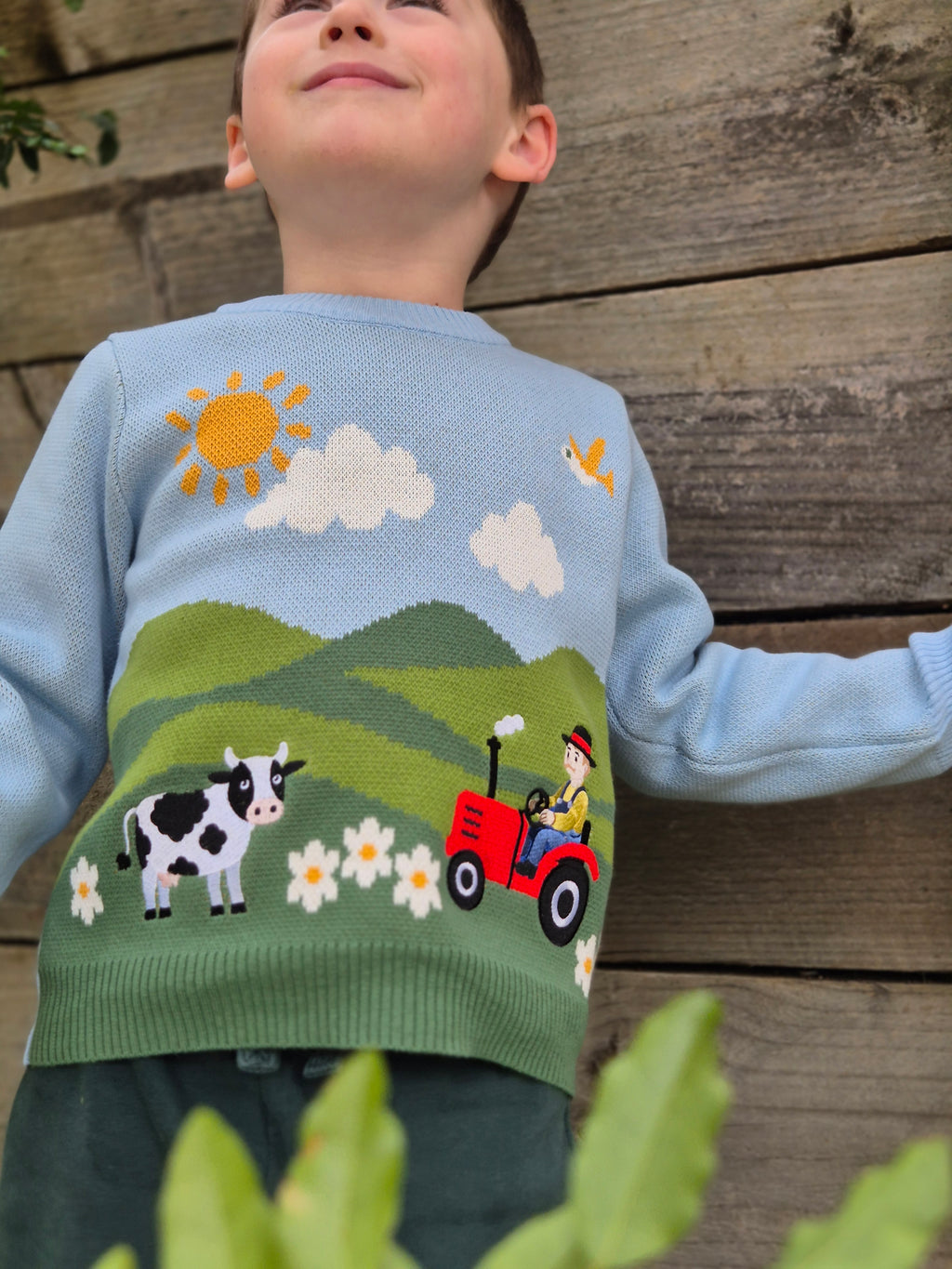 The Little Red Tractor Knit