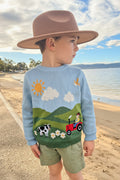 The Little Red Tractor Knit