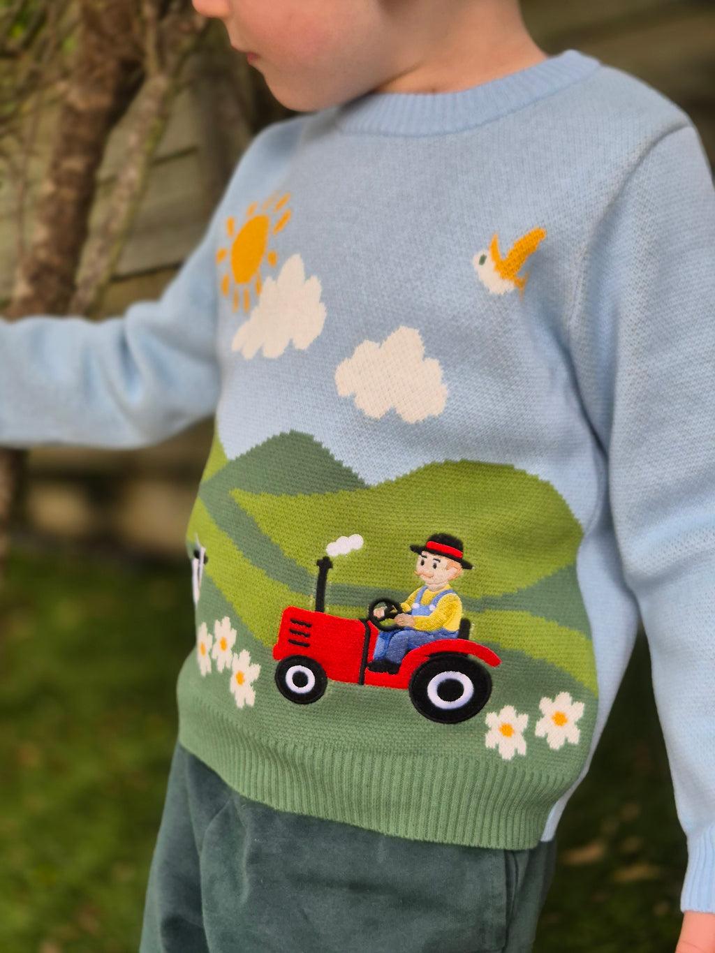 The Little Red Tractor Knit
