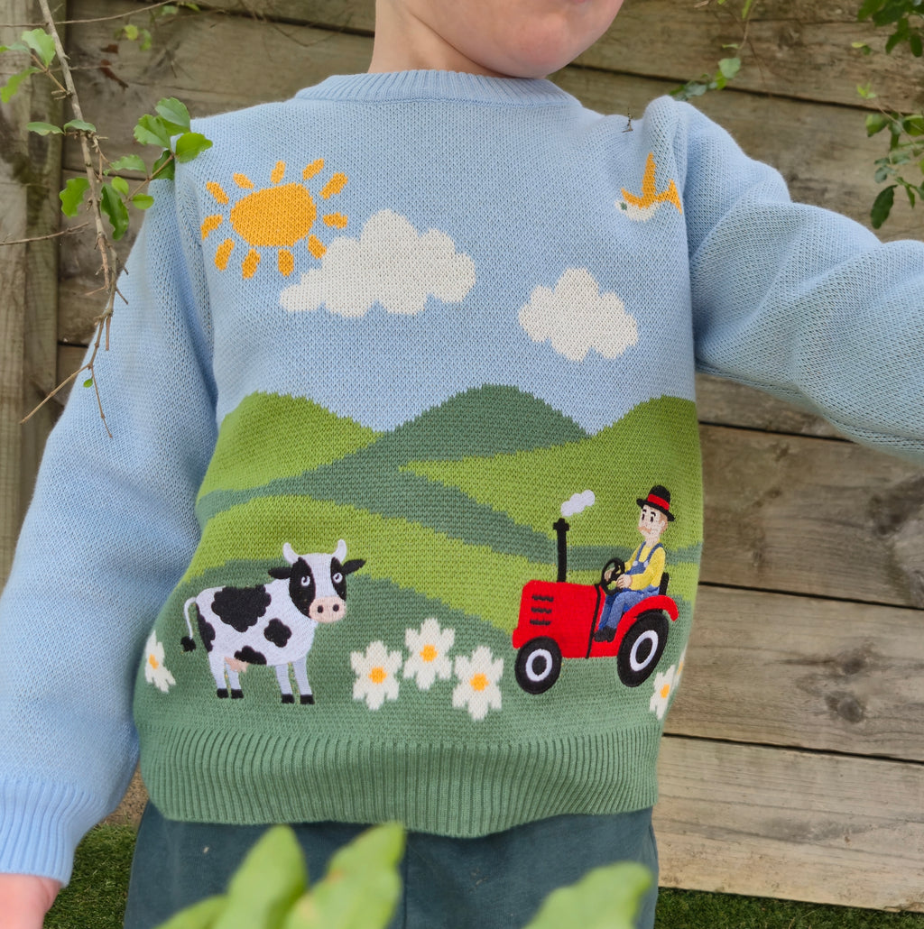 The Little Red Tractor Knit